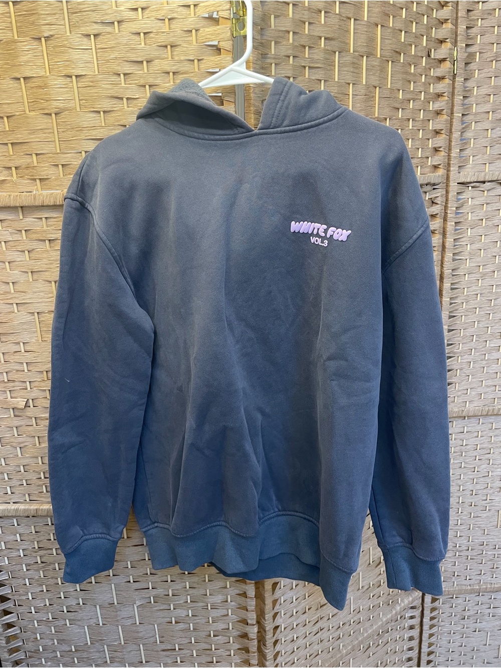 White Fox Boutique Grey Hoodie with Logo